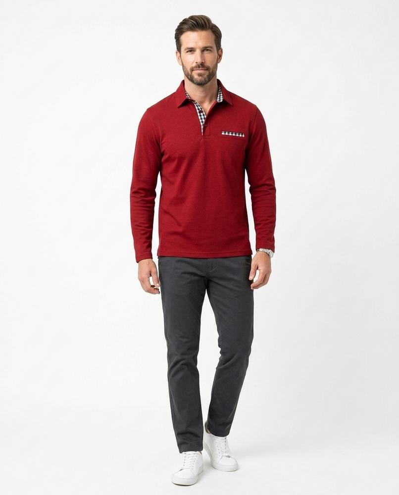 Cloppenburg Mode - Topel | Langärmliges Kontrastfarbenes Shirt Herren