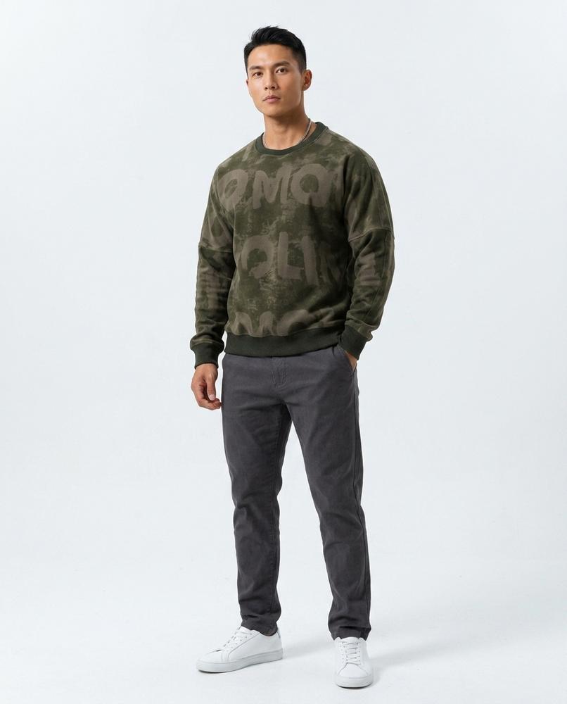 Cloppenburg Mode - Rumes | Gemustert Rundhals Sweatshirt Herren