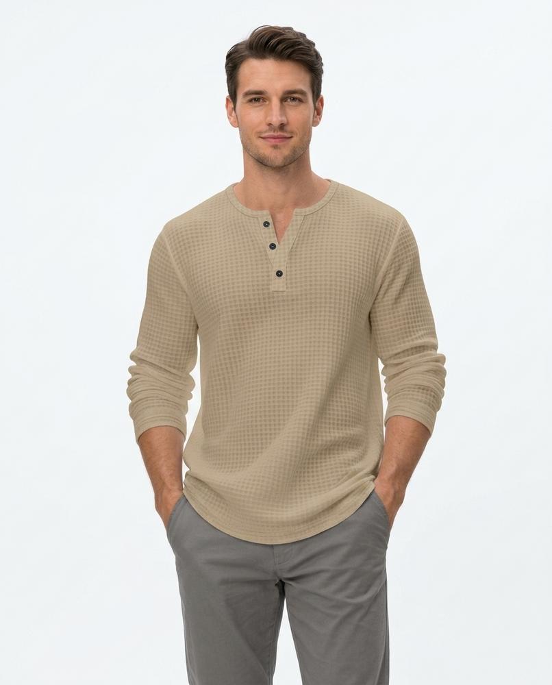 Cloppenburg Mode - Mitis | Langärmliges Waffelstrick Shirt Herren