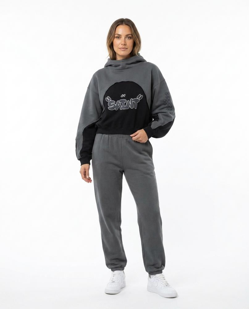 Cloppenburg Mode - Taril | Zweifarbiger Gecroppter Hoodie Unisex