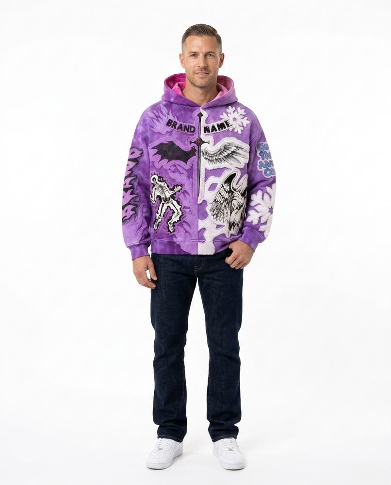Cloppenburg Mode - Sefot | Zweigeteilt Appliziert Hoodie Unisex