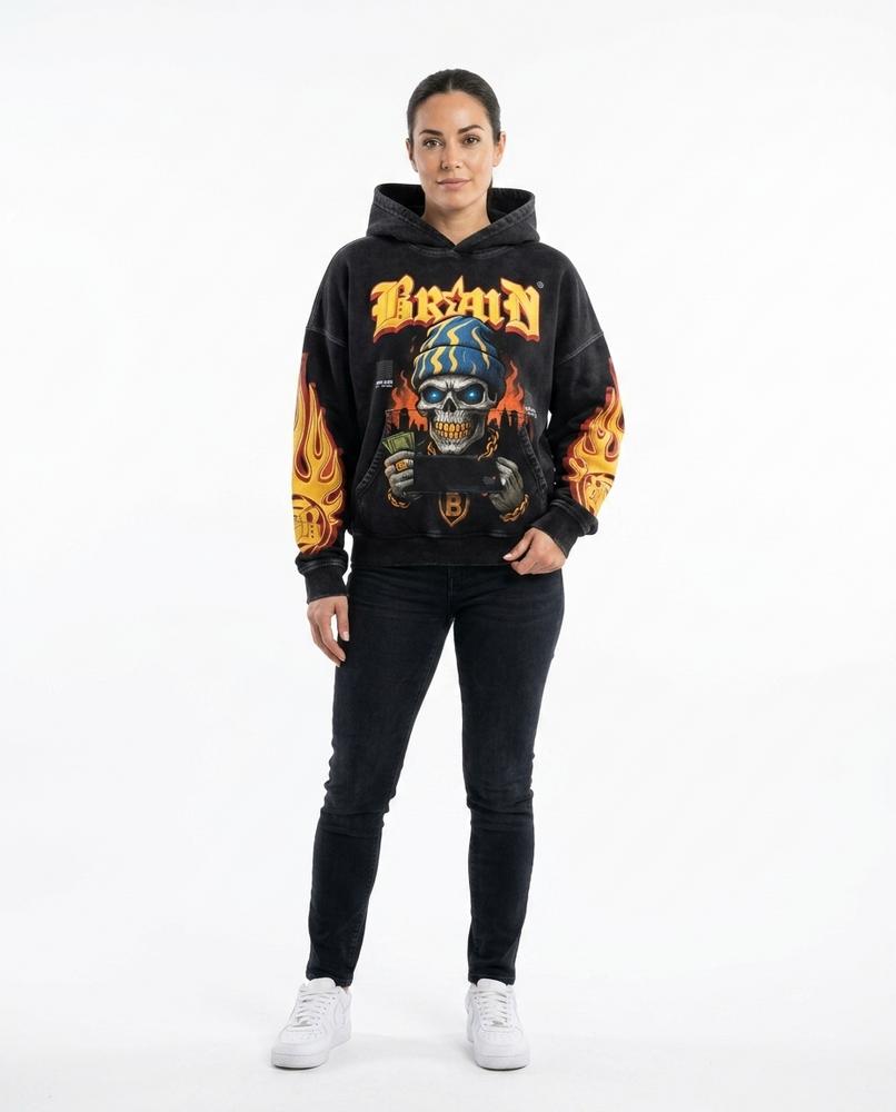 Cloppenburg Mode - Aibum | Bedruckter Gewaschener Hoodie Unisex