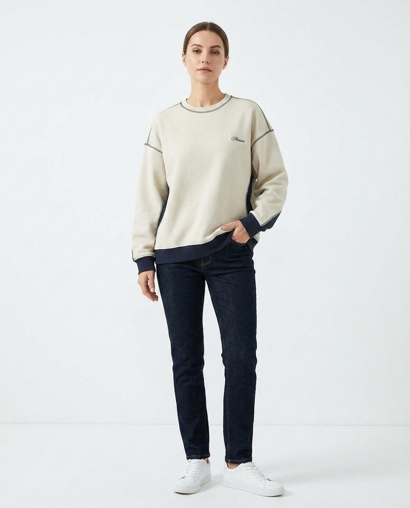 Cloppenburg Mode - Depur | Zweifarbiges Besticktes Sweatshirt Unisex