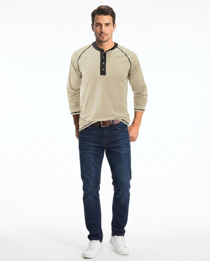 Cloppenburg Mode - Dowus | Langärmliges Kontrastfarbenes Shirt Herren