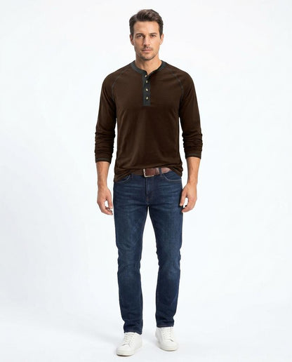 Cloppenburg Mode - Dowus | Langärmliges Kontrastfarbenes Shirt Herren