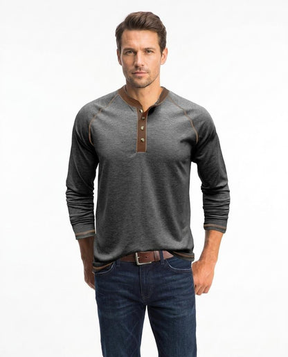 Cloppenburg Mode - Dowus | Langärmliges Kontrastfarbenes Shirt Herren