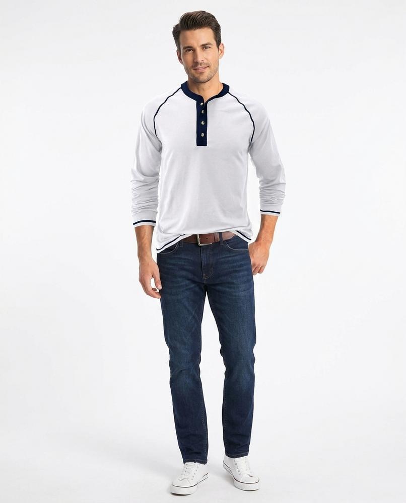 Cloppenburg Mode - Dowus | Langärmliges Kontrastfarbenes Shirt Herren
