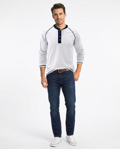 Cloppenburg Mode - Dowus | Langärmliges Kontrastfarbenes Shirt Herren