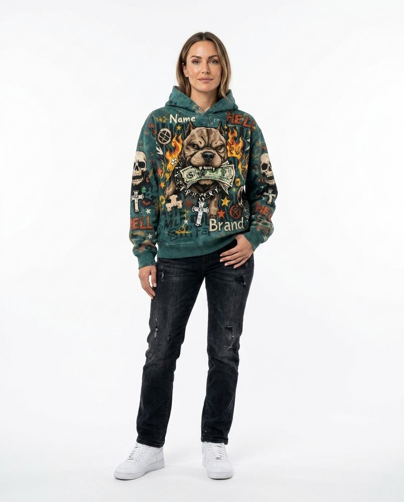Cloppenburg Mode - Zowir | Gewaschener Bedruckter Hoodie Unisex