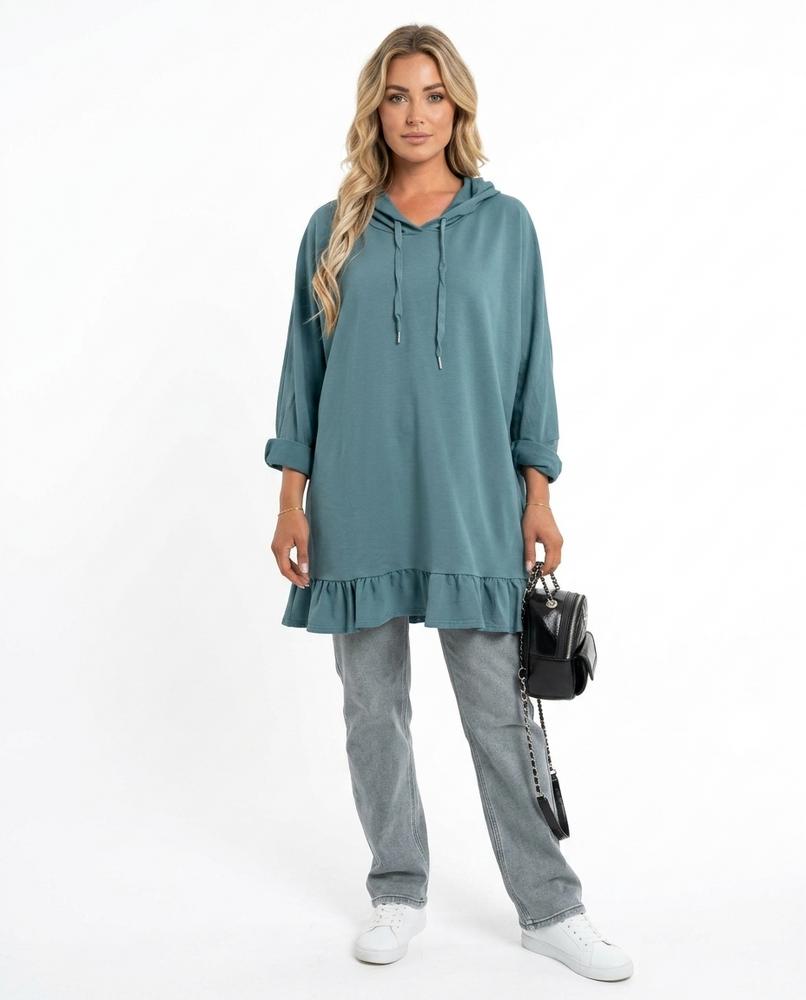 Cloppenburg Mode - Kuzev | Lang Gerüscht Hoodie Damen