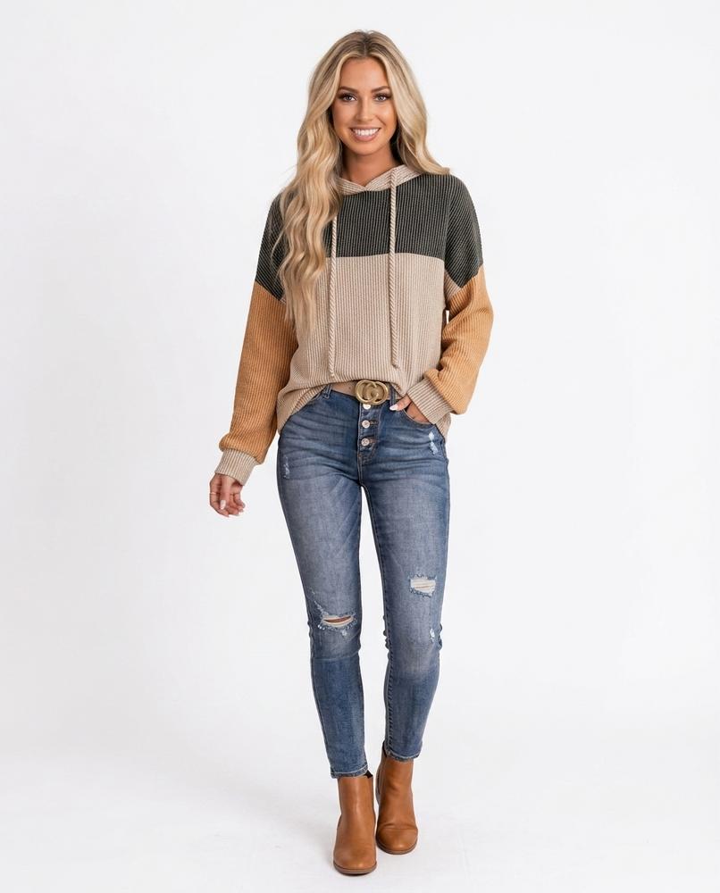 Cloppenburg Mode - Nunid | Mehrfarbiger Strukturierter Hoodie Damen