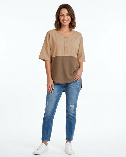 Cloppenburg Mode - Lusur | Zweifarbig Geknöpft Shirt Damen