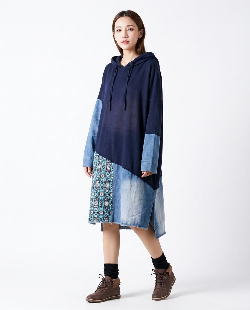 Cloppenburg Mode - Muzun | Asymmetrisch Langärmelig Kleid Damen