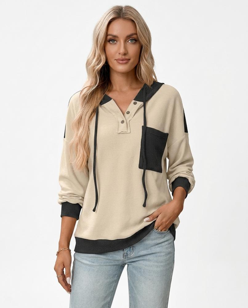 Cloppenburg Mode - Lapus | Strukturiert Zweifarbig Hoodie Damen