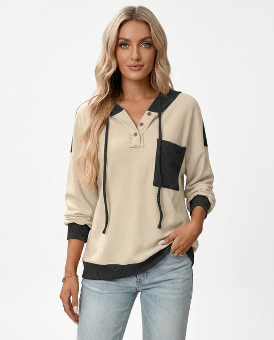 Cloppenburg Mode - Lapus | Strukturiert Zweifarbig Hoodie Damen