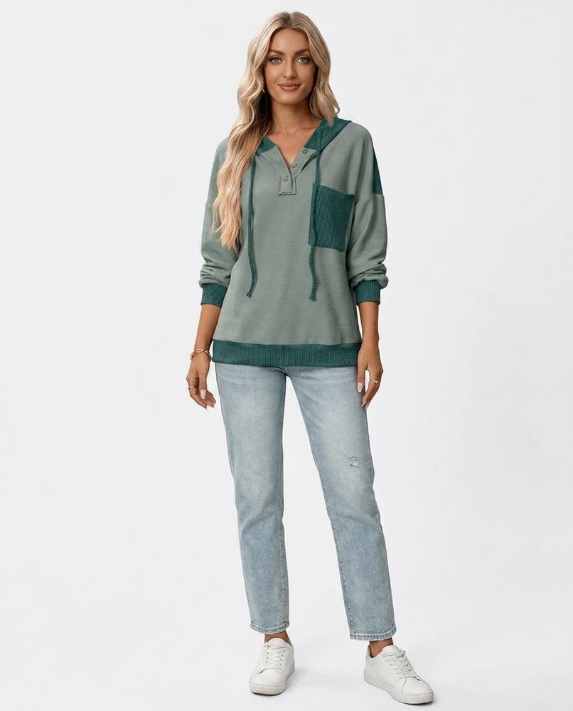 Cloppenburg Mode - Lapus | Strukturiert Zweifarbig Hoodie Damen
