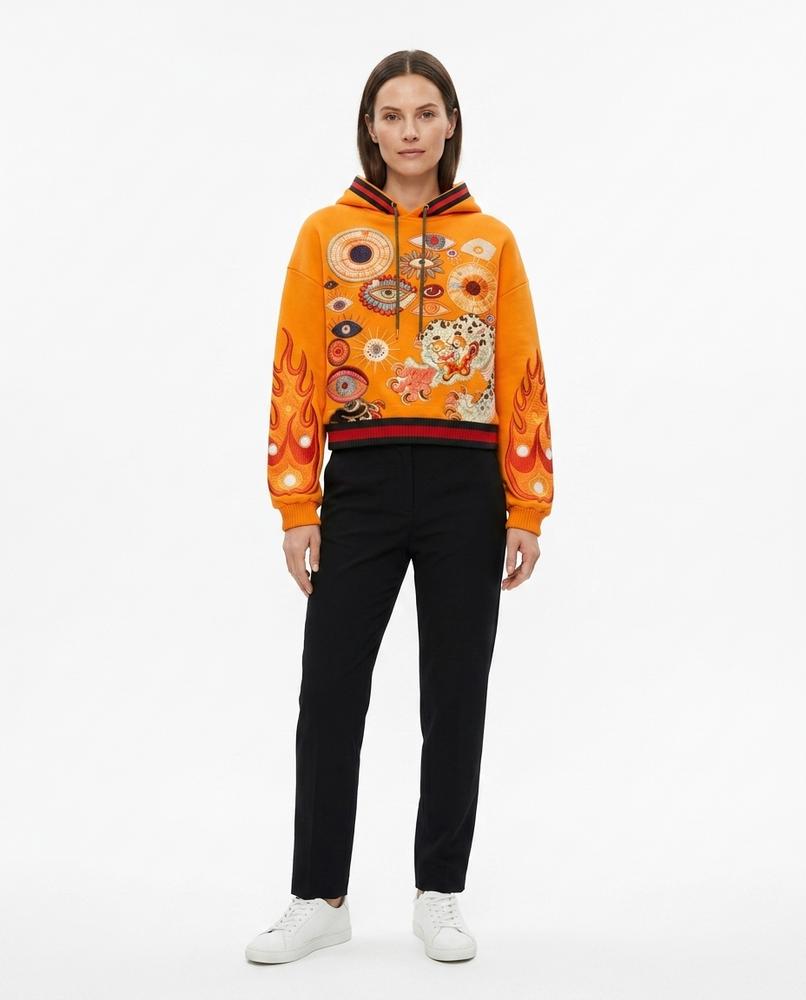Cloppenburg Mode - Tegas | Bestickt Kurzgeschnitten Hoodie Damen