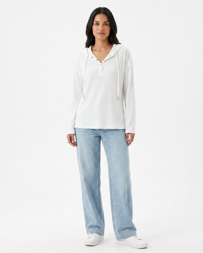Cloppenburg Mode - Tuzem | Gerippt Geknöpft Hoodie Damen