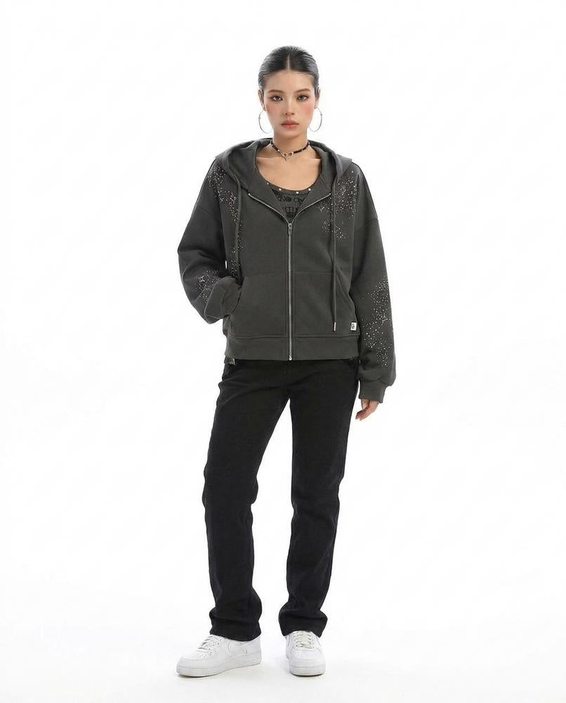Cloppenburg Mode - Kopal | Strassbesetzter Lockerer Hoodie Damen