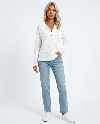 Cloppenburg Mode - Vatad | Durchbrochen Geknöpft Hoodie Damen