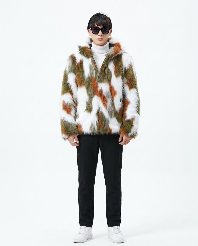 Cloppenburg Mode - Demos | Mehrfarbige Kunstpelz Jacke Herren