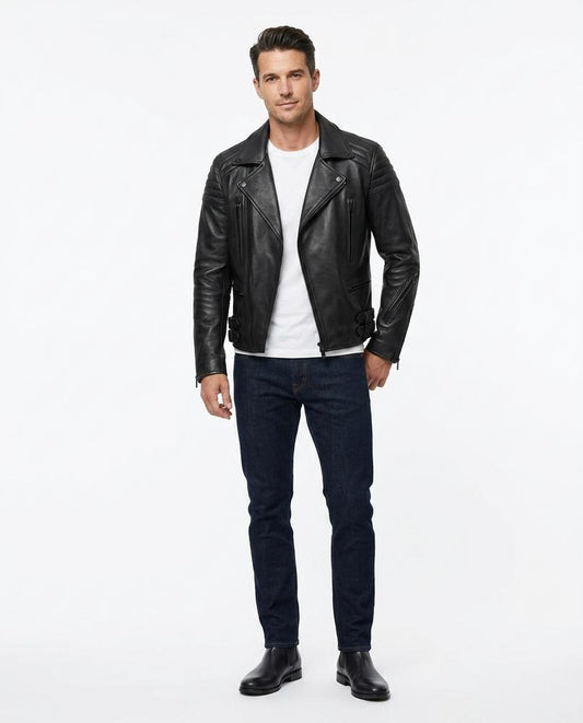 Cloppenburg Mode - Soret | Asymmetrisch Gesteppt Lederjacke Herren