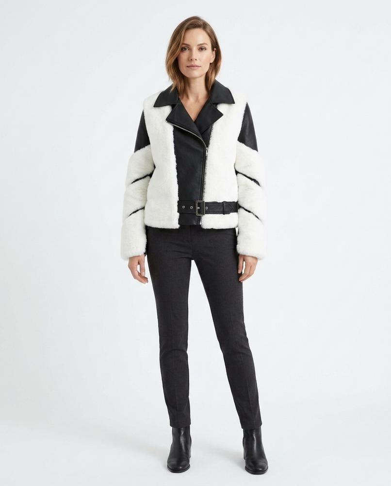 Cloppenburg Mode - Kunit | Pelzbesetzte Leder Jacke Damen
