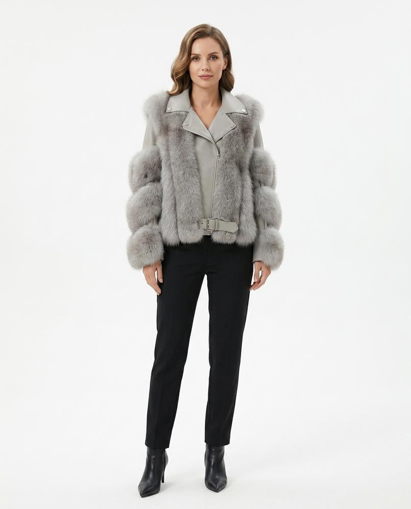 Cloppenburg Mode - Kunit | Pelzbesetzte Leder Jacke Damen