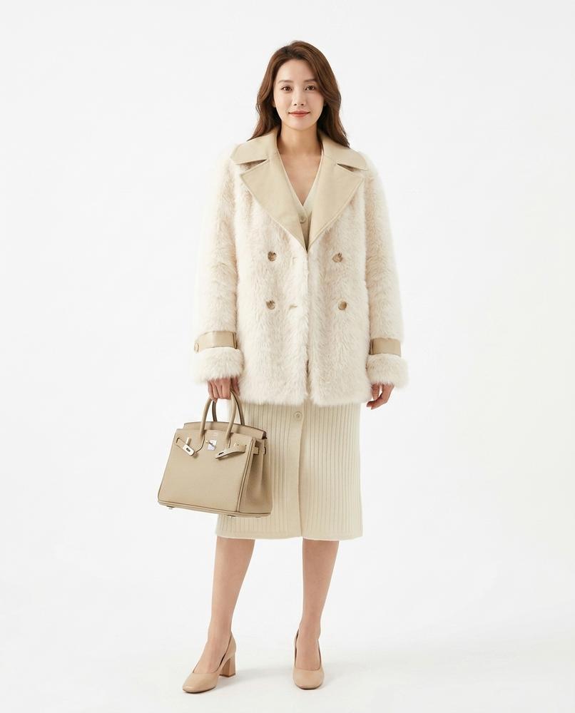Cloppenburg Mode - Eiruk | Doppelreihiger Webpelz Mantel Damen