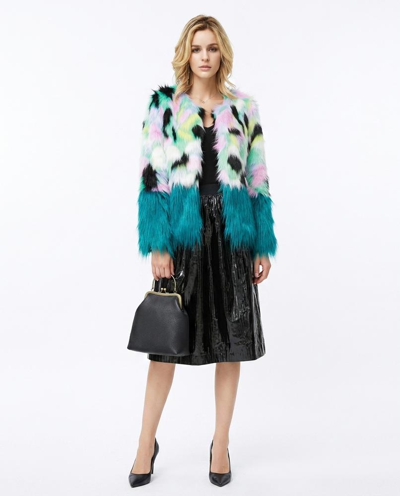 Cloppenburg Mode - Laton | Mehrfarbige Langhaarige Jacke Damen