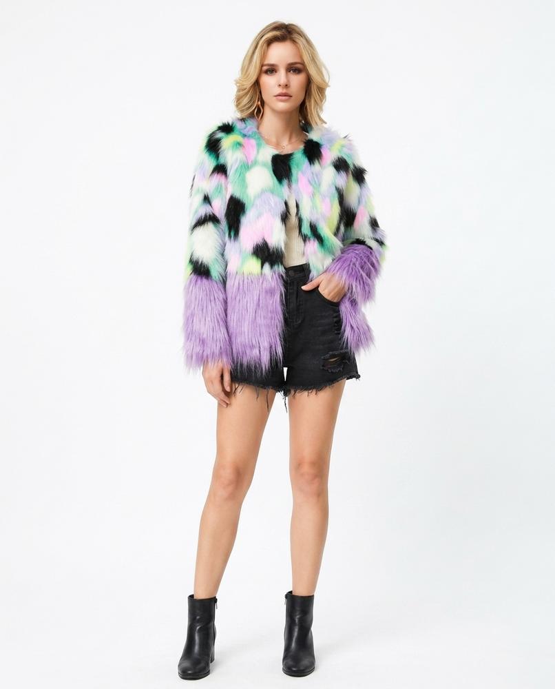 Cloppenburg Mode - Laton | Mehrfarbige Langhaarige Jacke Damen