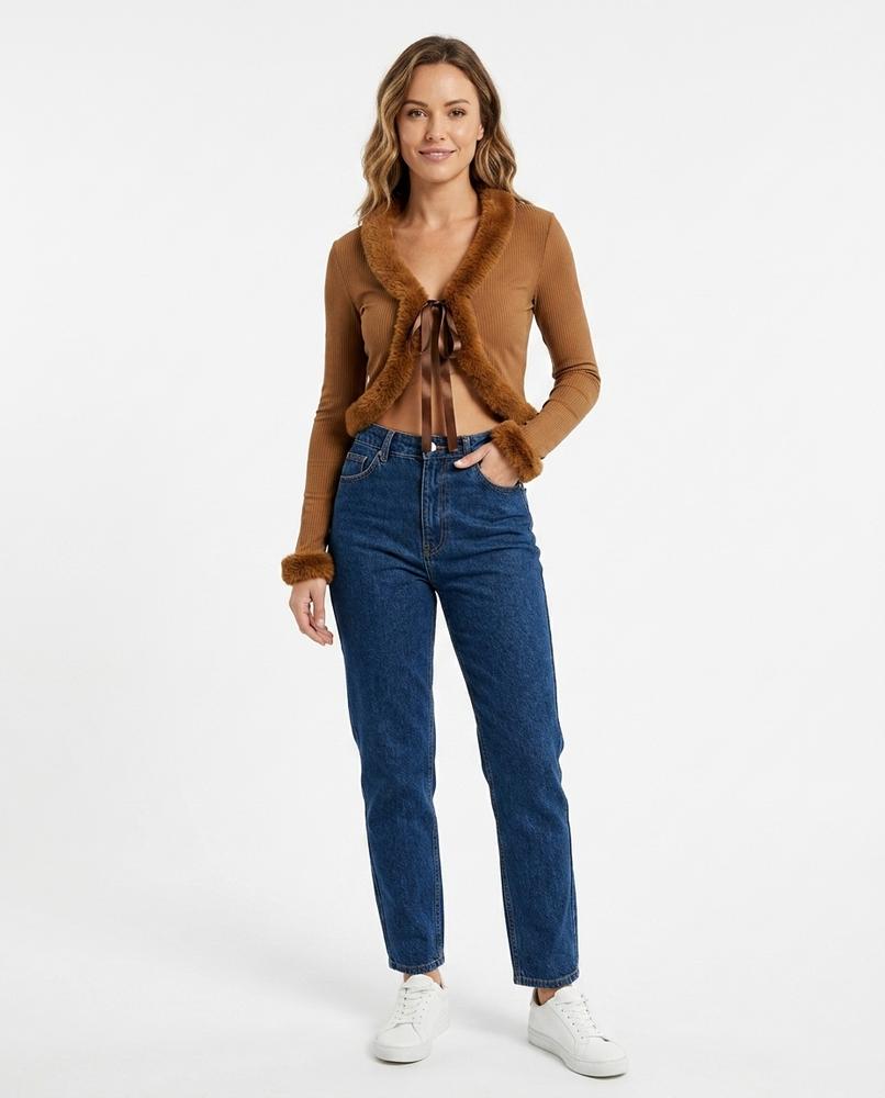 Cloppenburg Mode - Rugiv | Fellbesetzter Rippstrick Cardigan Damen