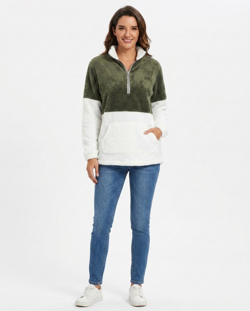 Cloppenburg Mode - Yunan | Zweifarbiger Plüschiger Pullover Damen
