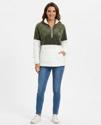 Cloppenburg Mode - Yunan | Zweifarbiger Plüschiger Pullover Damen