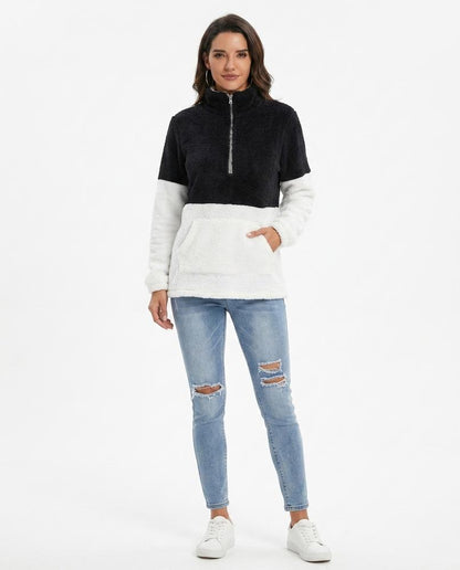 Cloppenburg Mode - Yunan | Zweifarbiger Plüschiger Pullover Damen