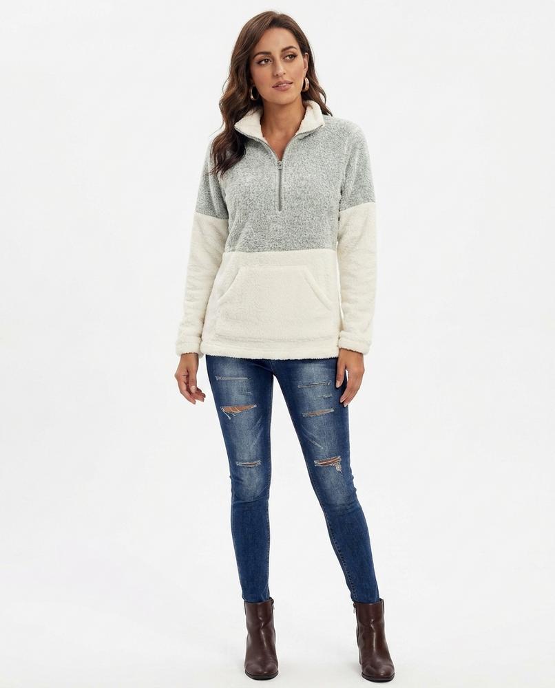 Cloppenburg Mode - Yunan | Zweifarbiger Plüschiger Pullover Damen