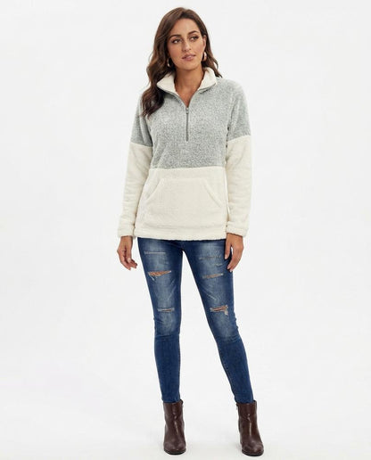 Cloppenburg Mode - Yunan | Zweifarbiger Plüschiger Pullover Damen