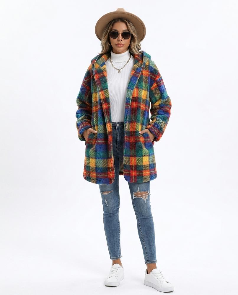 Cloppenburg Mode - Eanil | Karierter Teddy Mantel Damen