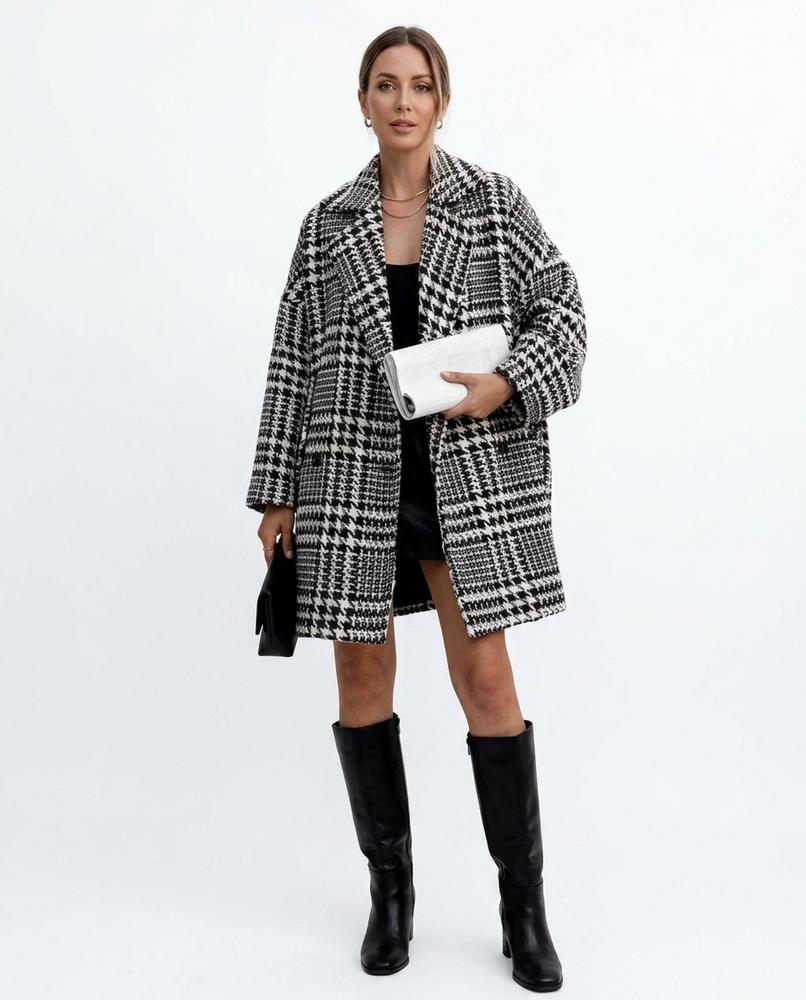 Cloppenburg Mode - Mumev | Karierter Zweireihiger Mantel Damen