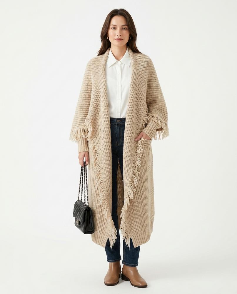 Cloppenburg Mode - Mitam | Gerippter Gefranster Cardigan Damen