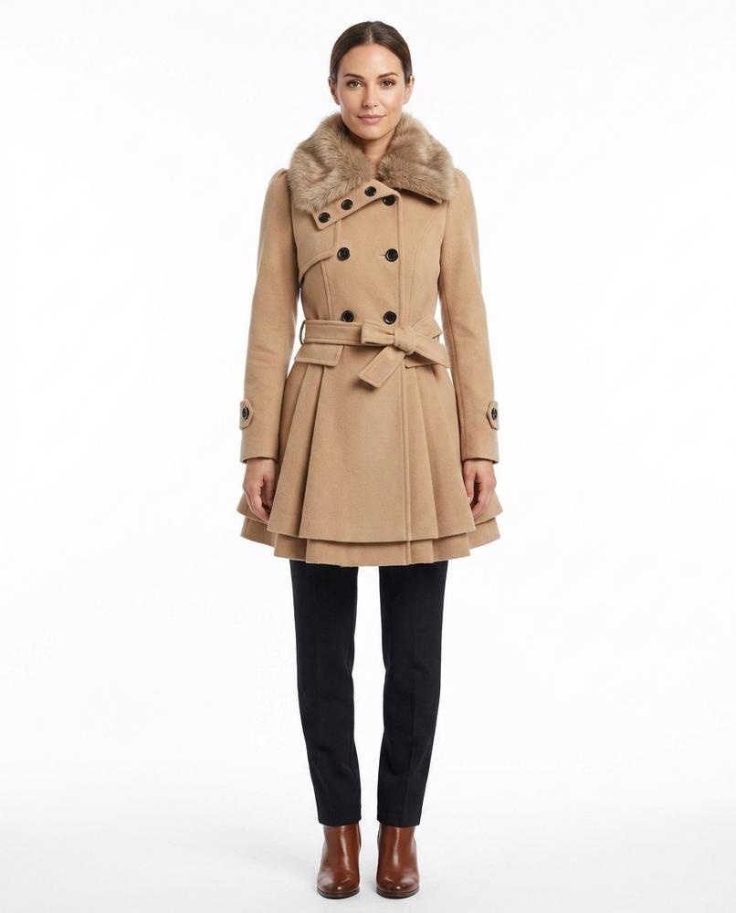 Cloppenburg Mode - Kesam | Taillierter Doppelreihiger Mantel Damen