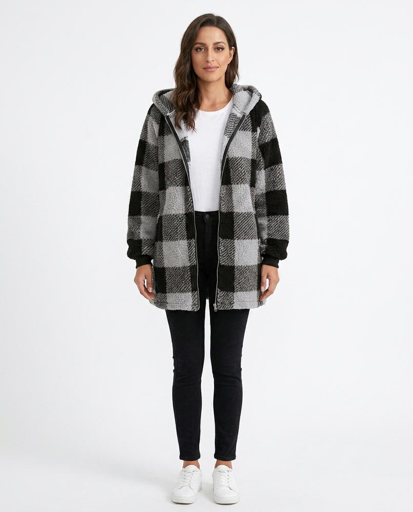 Cloppenburg Mode - Zalok | Flauschig Kariert Mantel Damen