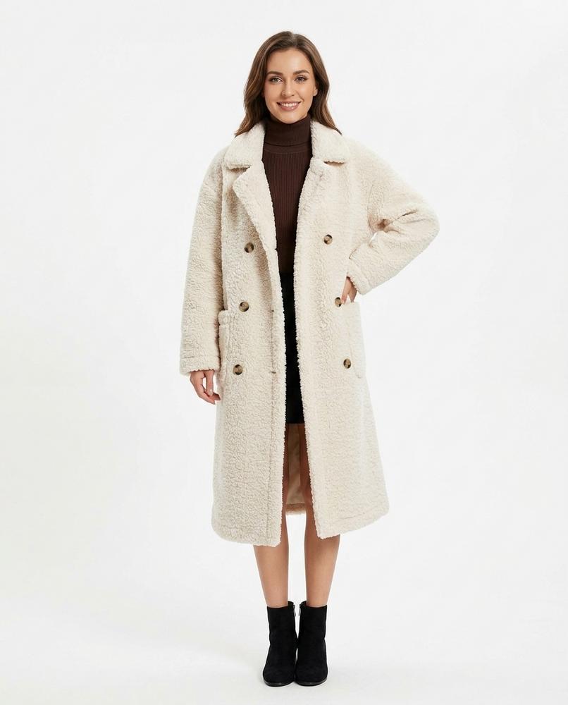 Cloppenburg Mode - Leviv | Doppelreihiger Teddyfell Mantel Damen