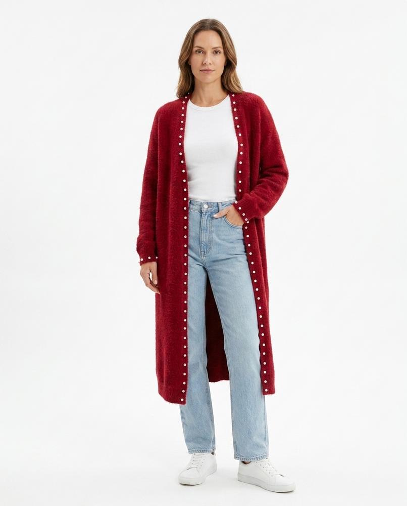 Cloppenburg Mode - Tabul | Perlenbesetzt Flauschig Strickjacke Damen