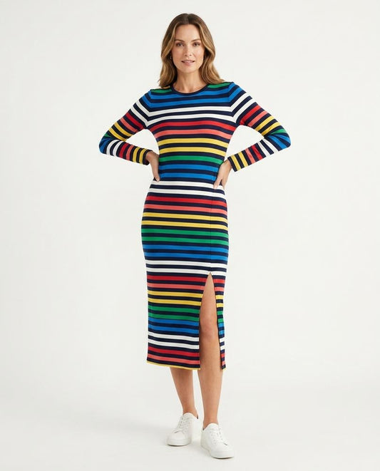 Cloppenburg Mode - Eomal | Langärmliges Gestreiftes Kleid Damen