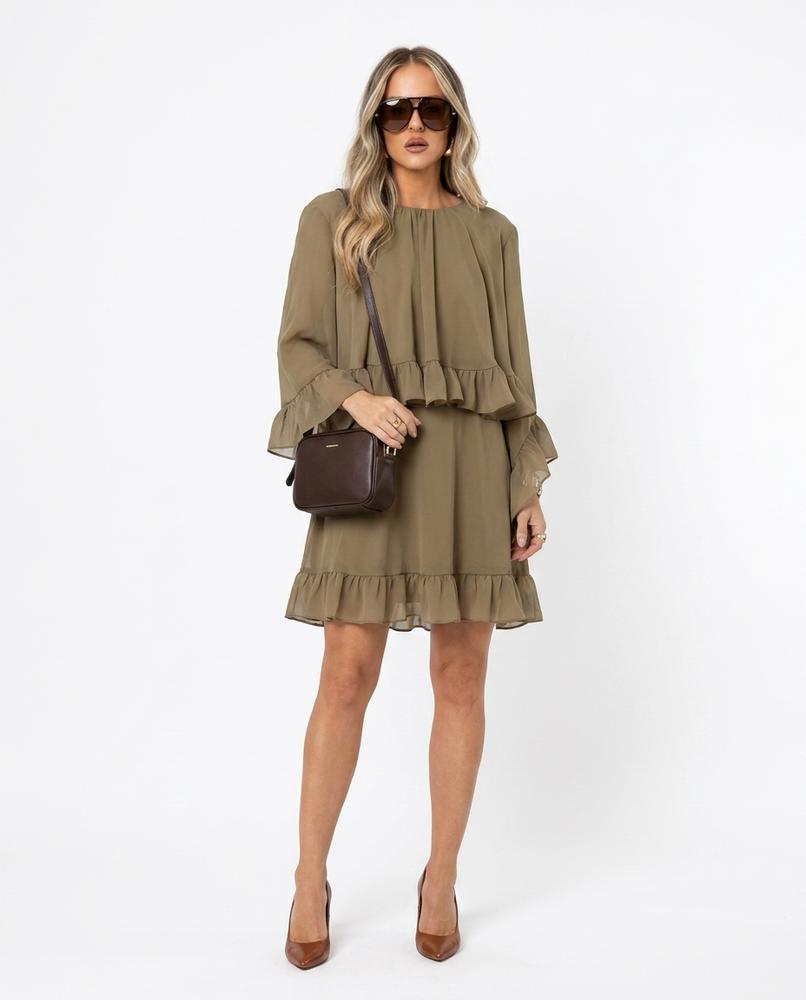 Cloppenburg Mode - Kabon | Gerüscht Langärmlig Kleid Damen