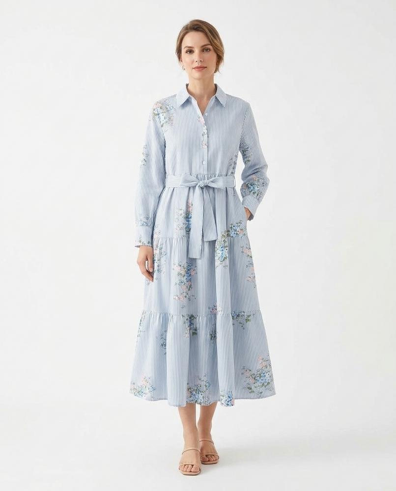 Cloppenburg Mode - Rinan | Gestreiftes Geblümtes Kleid Damen