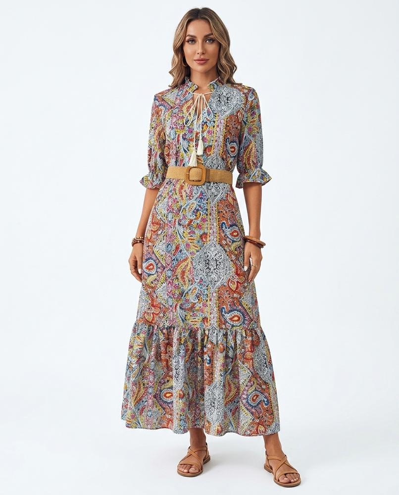 Cloppenburg Mode - Ranem | Gemustertes Halblangärmliges Kleid Damen