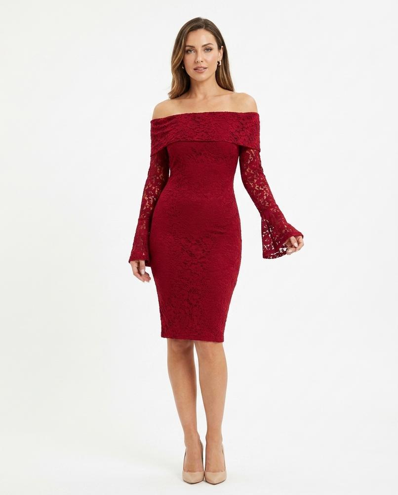 Cloppenburg Mode - Aohov | Schulterfreies Spitzen Kleid Damen