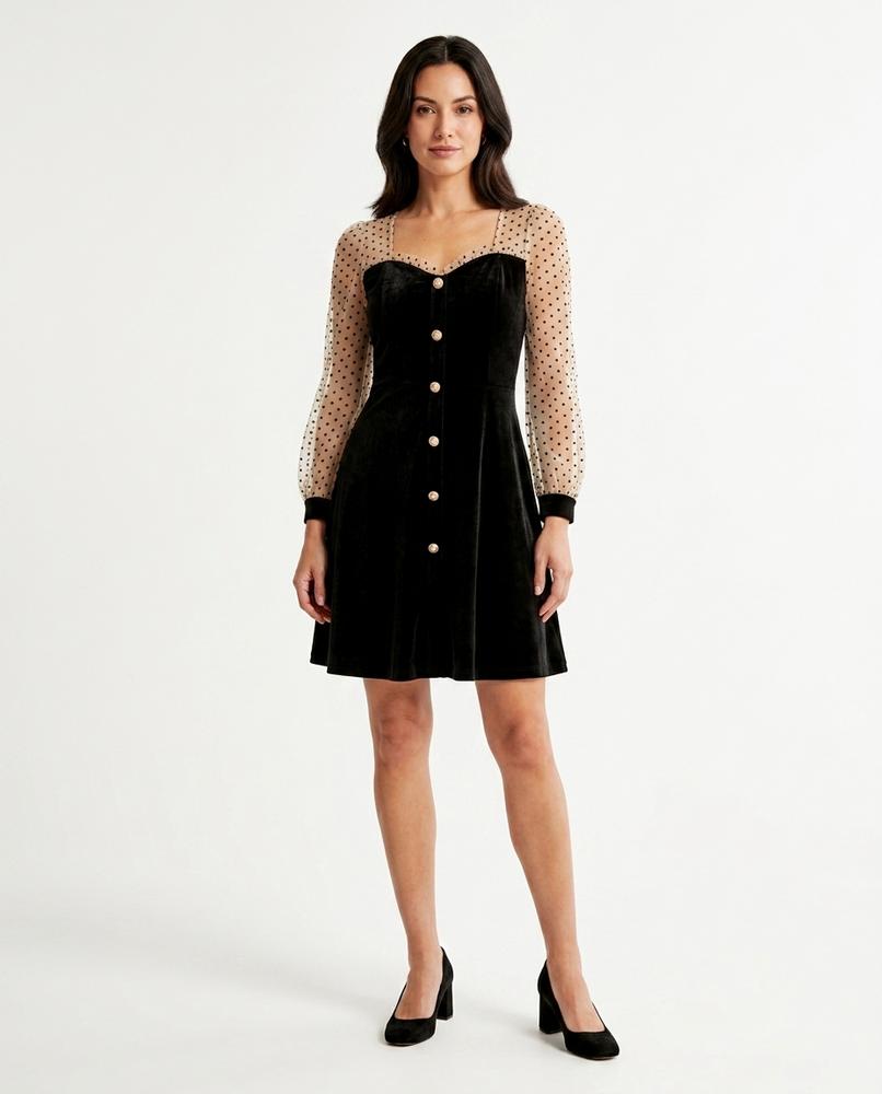 Cloppenburg Mode - Euwus | Gepunktetes Samtiges Kleid Damen